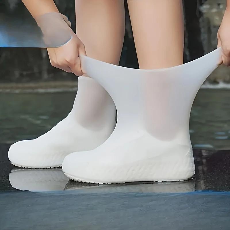 Szilikon vízálló cipővédők felnőtteknek és gyerekeknek S/M/L vízálló esőcipőhuzatok Outdoor Camping Csúszásmentes gumi esőcsizmahuzatok