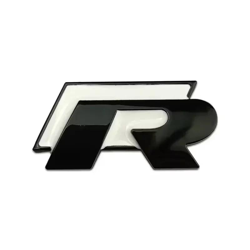 Metal Car Grille Emblem Rear Trunk Badge Stickers for Volkswagen VW R Rline Polo Golf Jetta Beetle CC Bora Tiguan Touran Passat