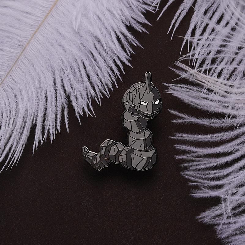 Onix Enamel Pins Brooches for Women Cartoon Badge on Backpack Hat Decoration Accessories Anime Jewelry Fans Gift