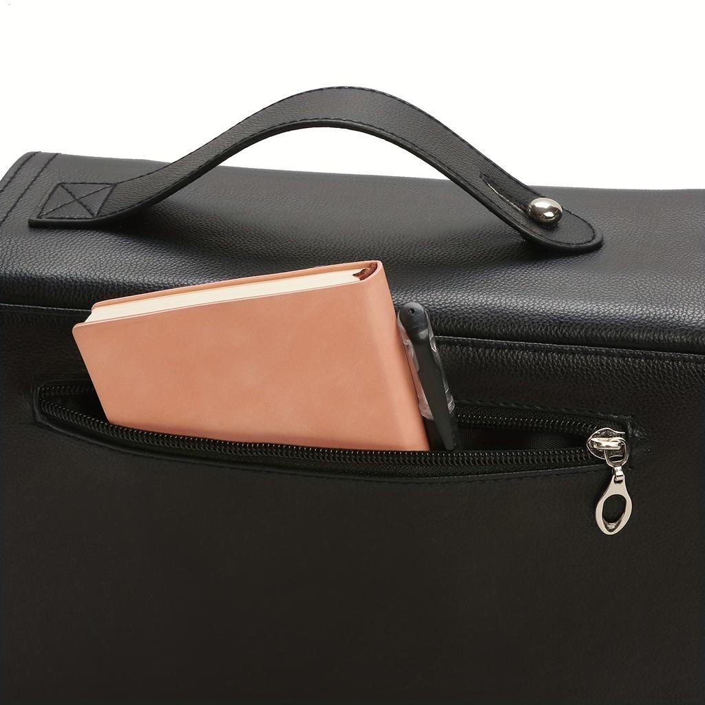 200/250 Hole PU Leather Large Capacity Shockproof Pencil Bag Student Art Pencil Stationery Storage Bag Multi-Layer Zipper Portable Portable Bag