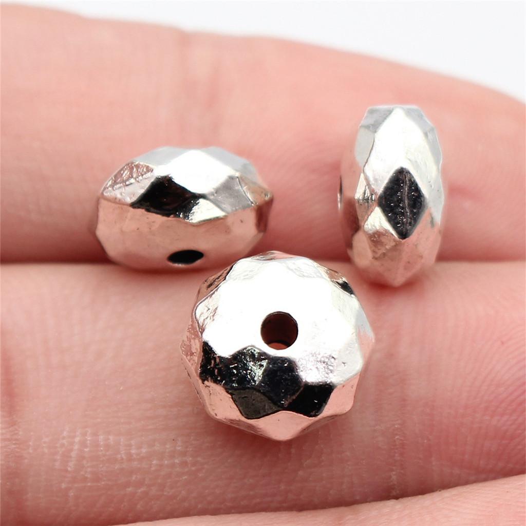 Twisted-Pattern Small-Hole Spacer Beads Mini Antique Bronze Silver Jewelry Making String Beads Separator