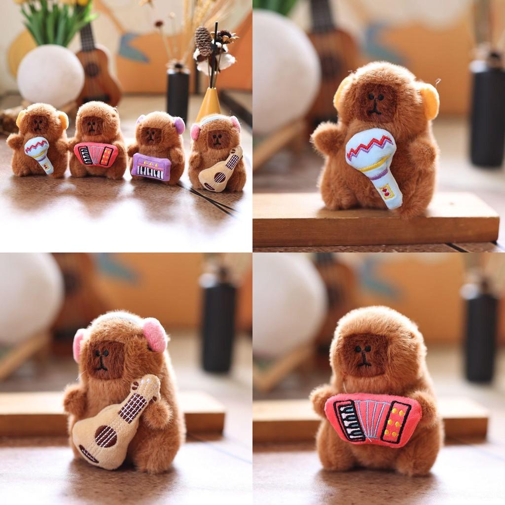 Cute Lightweight Capybara Plush Keychain Short Hair Children Collectors Doll