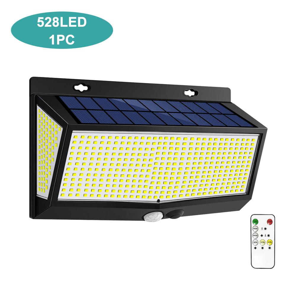 1-2PC Solar Security Lights 176/528 LED Solar Motion Sensor Lights Outdoor IP65 Waterproof Wall Lights Garden Patio Yard Garage
