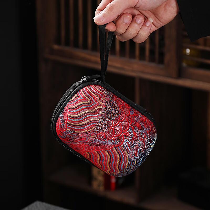 Shangqi White Porcelain Portable Travel Tea Set