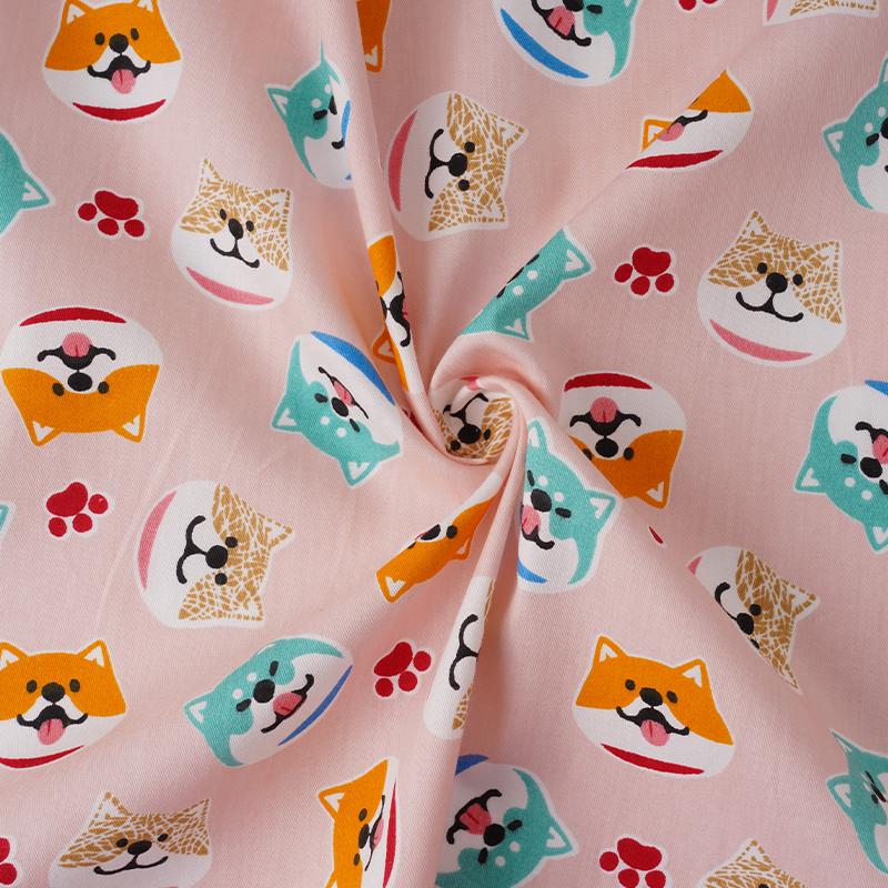 Pure Cotton Cartoon Printed Fabric for Summer Dress Bedding Children's Pajamas Handmade DIY Sewing Fabrics 0.5m/1m/2m