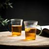 High Borosilicate Glass Transparent Color Handle Wide Mouth Hammer Cup High Temperature Vertical Pattern Glass Water Cup Tea Cup