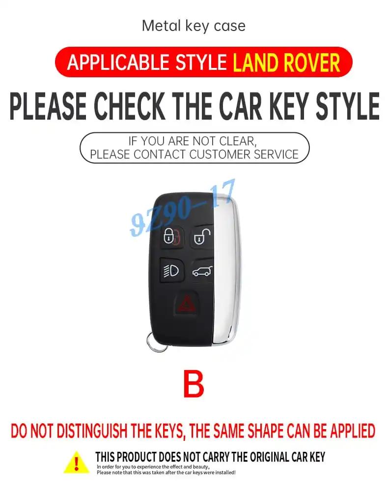 Metal Carbon Fiber Car Key Fob Case Cover Keychain For Land Range Rover Sport Evoque Velar Discovery 4 Lr4 Jaguar Xe Xf Xj