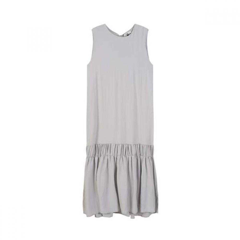 LAP Women Back Slit Shirred Sleeveless Long Dress As2wo420