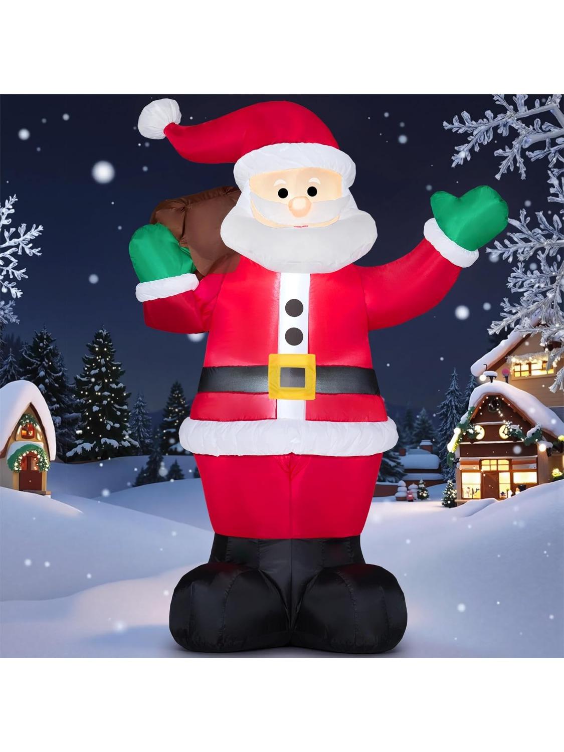 

Christmas Inflatable Santa Gift Bag Blow Up Xmas Decorations Yard Garden Lawn Winter JOYFY FT 6 with for Entertaining Play Safe Kid Friendly Fun