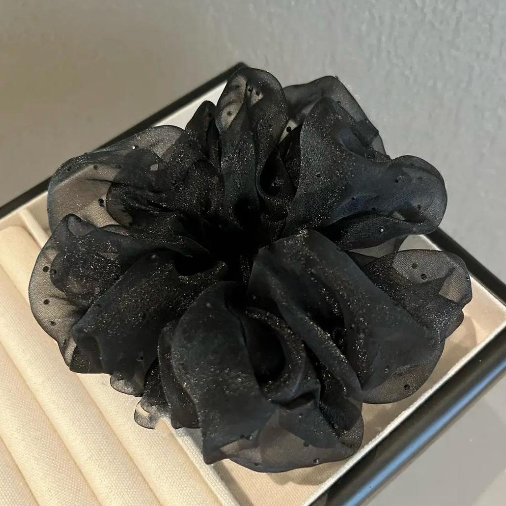 Bandeau Rétro Coréen en Maille Noire: Élégant, Simple, Couleur Pure, Accessoire Français d'Inspiration Féerique