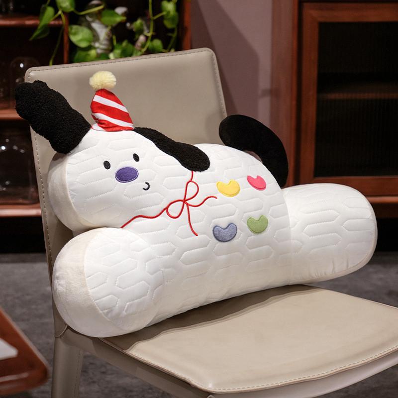 Toy Removable Plush Lumbar Cushion With Cartoon Animal Pattern Chair Decor Doll