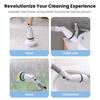 Electric Scrubber Cordless Power Cleaning Brush with Extension Arm and 4 Replaceable Bathroom Cleaning Brush Heads Ideal