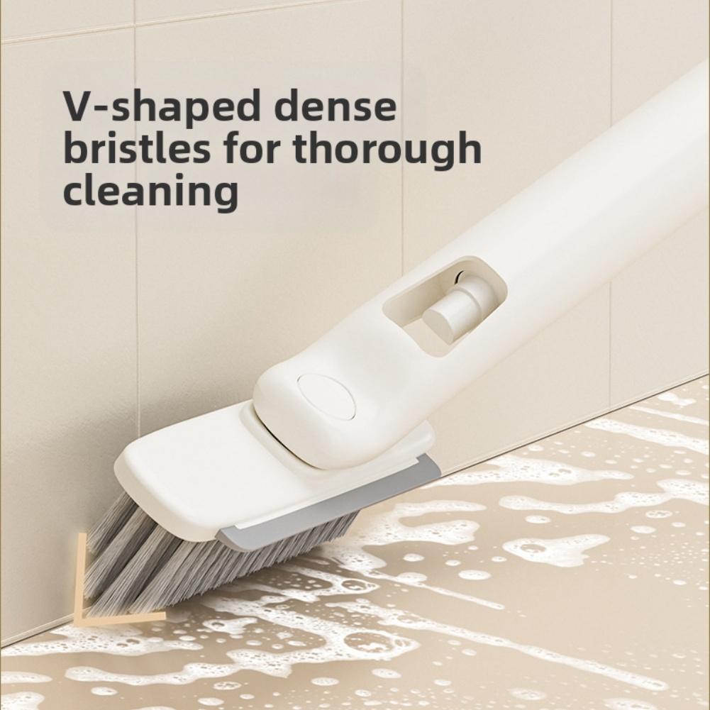 Multi purpose rotating spray gap brush with hard bristles for tile floor joint cleaning narrow spaces and delicate surfaces