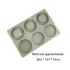 6 Cavity Round Disc Silicone Mold For Baking Egg Bites Muffin Top Pan Chocolate Cake Pie Custard Tart Bakeware Tools Candle Mold