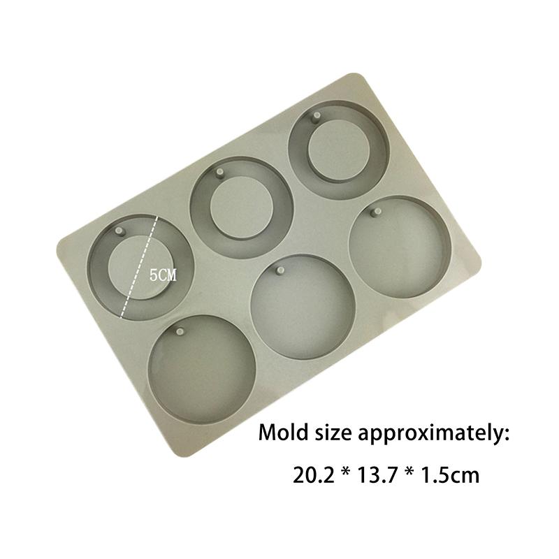 6 Cavity Round Disc Silicone Mold For Baking Egg Bites Muffin Top Pan Chocolate Cake Pie Custard Tart Bakeware Tools Candle Mold