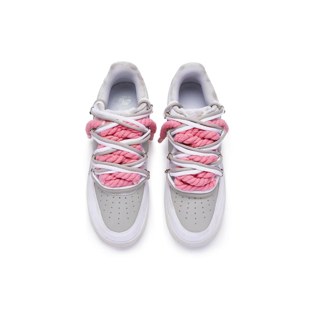 Nike Air Force 1 '07 ''T10'' Leather Slip Resistant Abrasion Resistant Low top Skateboard Shoes Men's White Gray CW2288-111(Team80-''T10'')