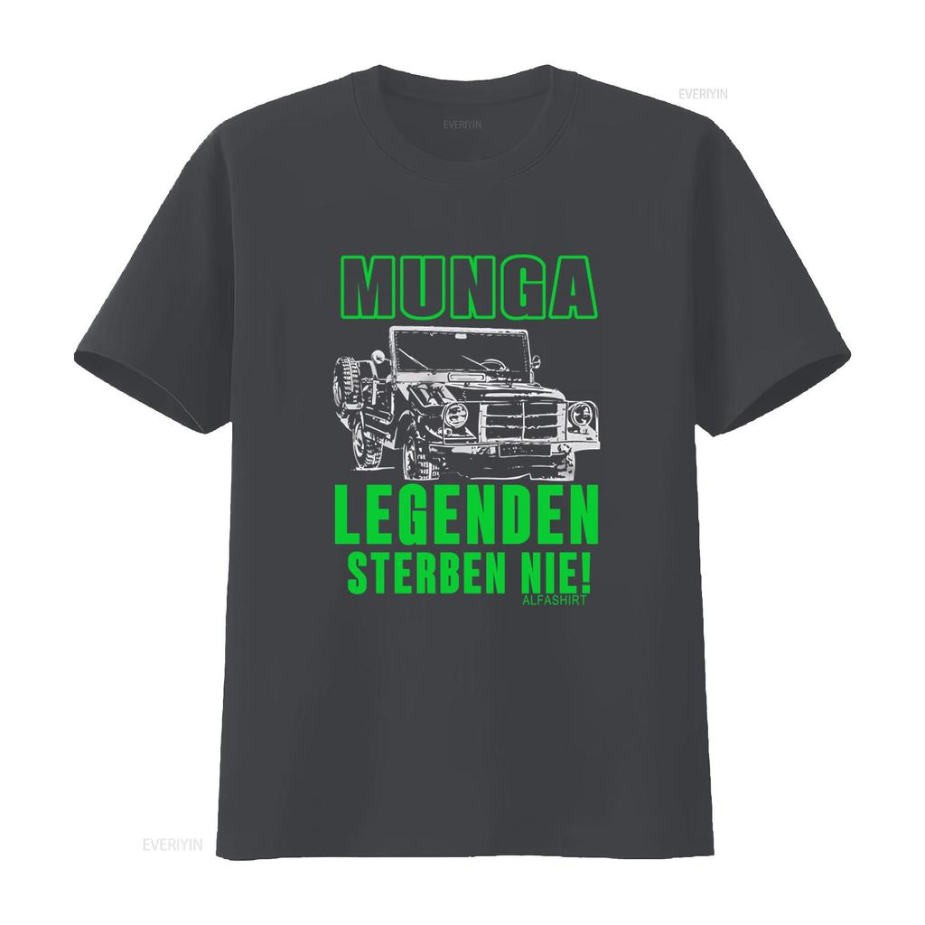 Munga Legends Never Die SUV Bundeswehr 4x4 6x6 8x8 T Shirt Alfas vintage Washed graphic Stretched Casual homme Versatile Unisex