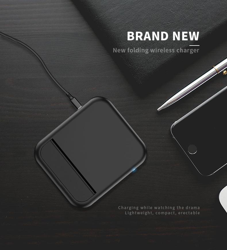 Foldable Wireless Charger Stand: Fast Qi-Compatible Vertical Phone Charging