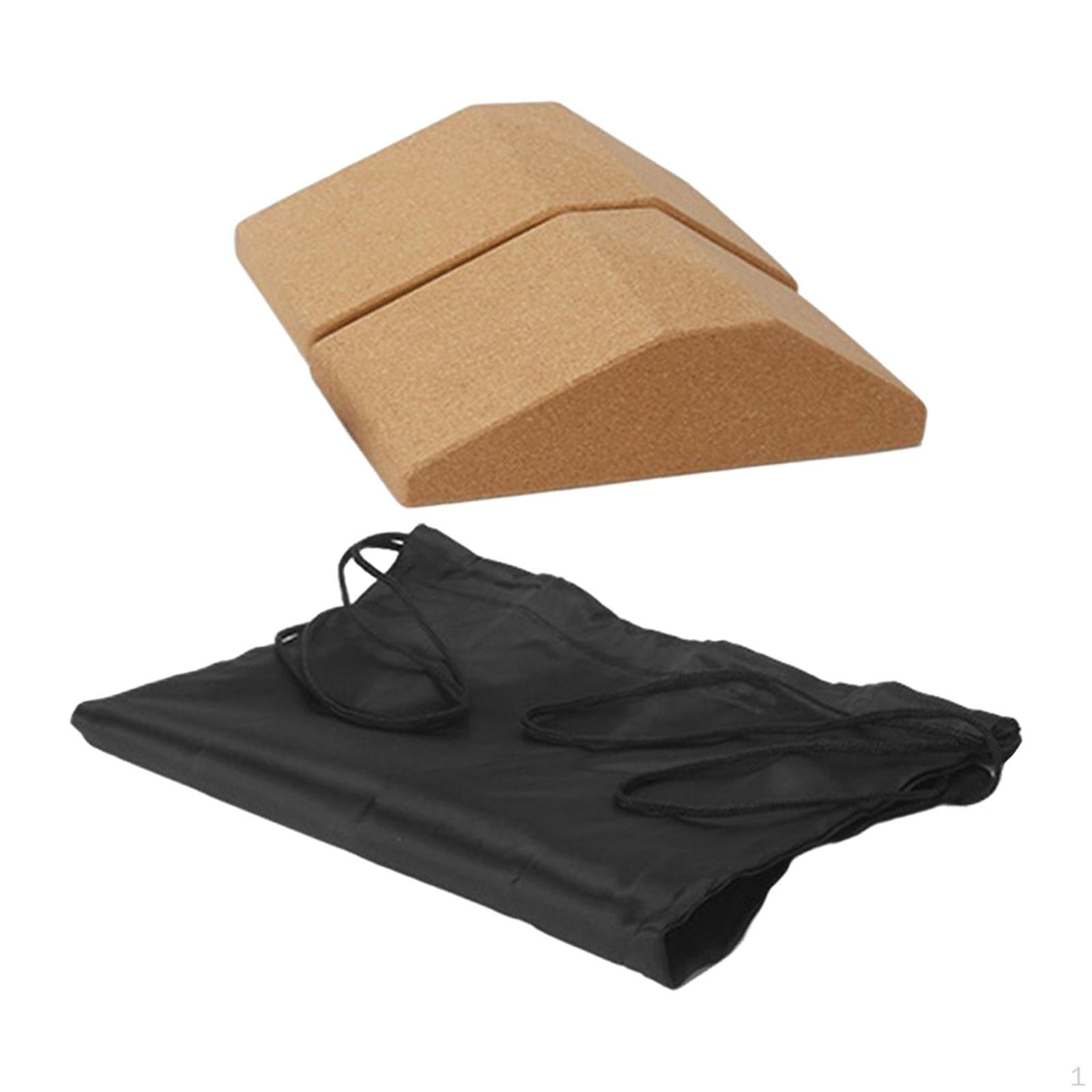 

Пробковый клиновой блок высокой плотности, легкий пандус, опора для йоги, портативный прочный аксессуар 2 Piieces with bag