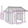 VidaXL Dog Niche with Black Roof 83x130x85 Cm Galvanized Steel, Dog Cage, Dog Shelter, Animal Cage of 4100915