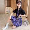 Children's Short-Sleeved JK Uniform Skirt Full Set Girls' Suit Student Uniform