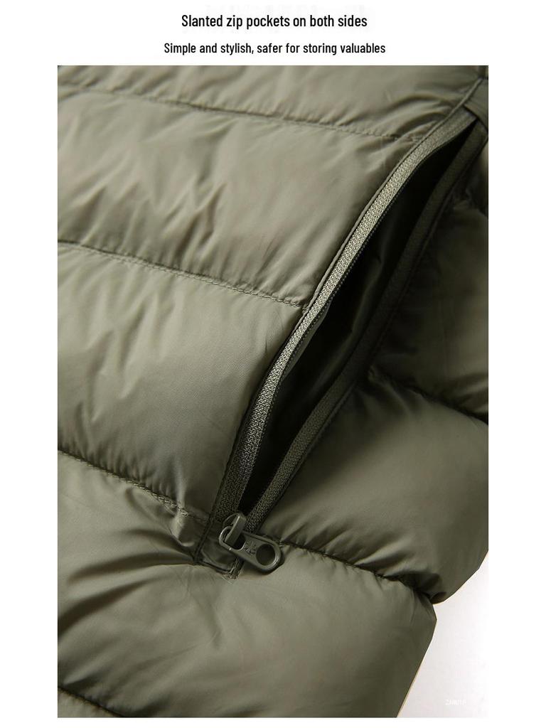 2025 Autumn/Winter Gold Label Men's Lightweight Tech P Hooded Jacket - Windproof, Water-Repellent, Warm Cotton
