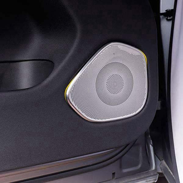 4-Piece Stainless Steel Speaker Covers for 2018-2020 Volvo XC60 Doors