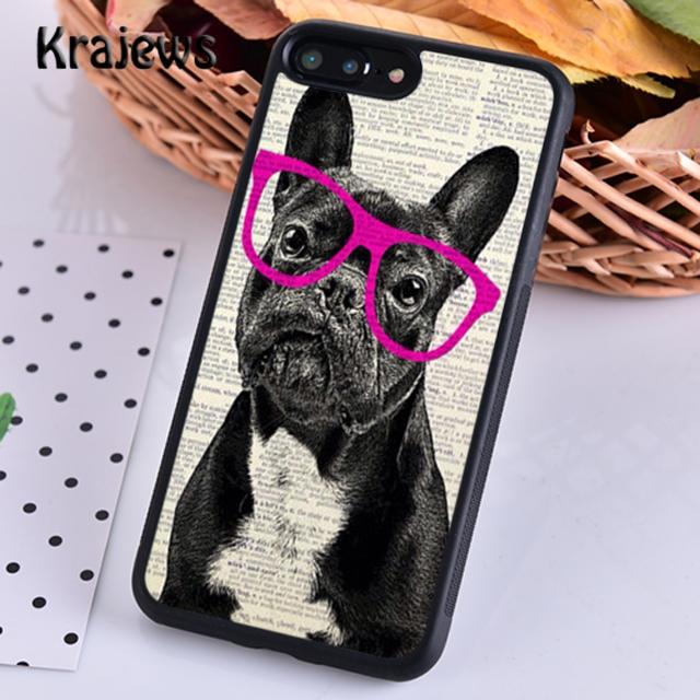 Krajews Cute Funny French Bulldog Soft Phone Case Cover For iPhone 14 5 6s 7 8 Plus XR XS 11 12 13 Pro Max Samsung S21 S22ultra