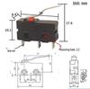KW12 Mikro-Stativ Kippschalter, 5A/250V, KW11-3Z, Reiseendschalter