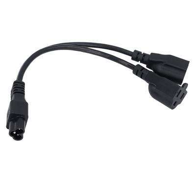 IEC 320 C6 Stecker auf Dual 5-15P Buchse Splitter-Adapter C6 auf 5-15P Y-Splitter Stromkabel-Konvertierung