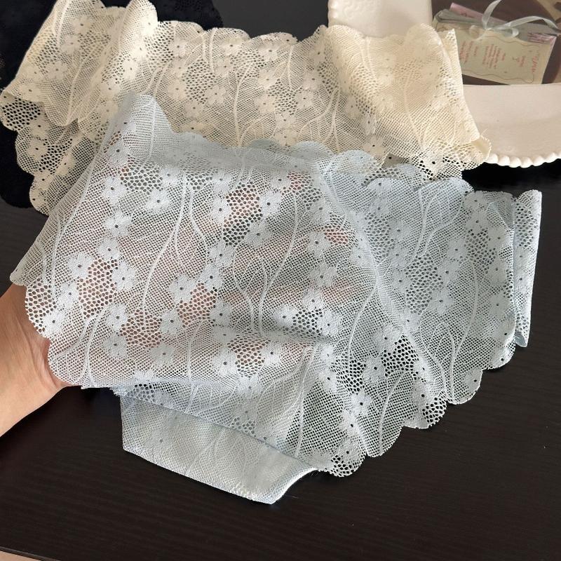 Women Sweet Lace Panties Cotton Antibacterial Crotch Girls Seamless Sexy Underwear Low Waist Thin Hollow Briefs