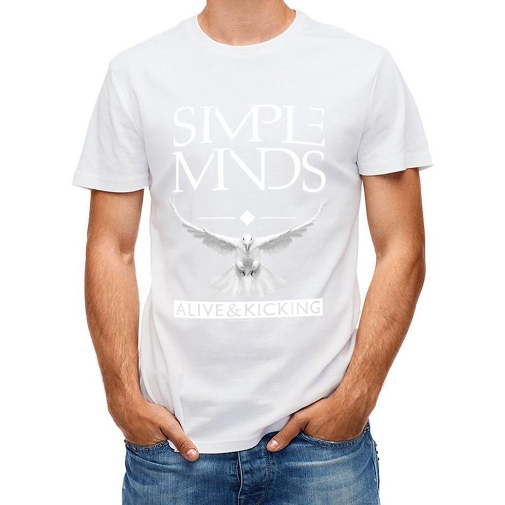 Simple Minds - Alive _amp_ Kicking Prémiové bavlněné grafické tričko trička pánské pánská trička nejvyšší kvality