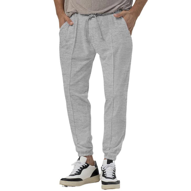 New Sports Trousers Men's Autumn and Winter Solid Colour Casual Trousers Guard Trousers Loose Drawstring Trousers Trend