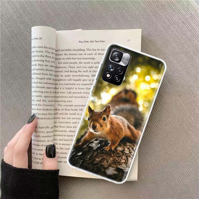 Forest Squirrels Foraging For Food Phone Case For Redmi Note 13 12 Pro Plus 14 15 Pro 5G 11 11T 11E 11S 10 Pro 10S 9 9S Cover Ce