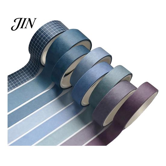 Japanese Paper Tape 8 Rolls Washi Set, Decorative Stickers, Aesthetic Solid Color Tapes for Scrapbooking Supplies, Journaling Junk Journal,