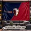 Bologna FC Personalized Tapestry Support Custom Name, Wall Art Home Decoration