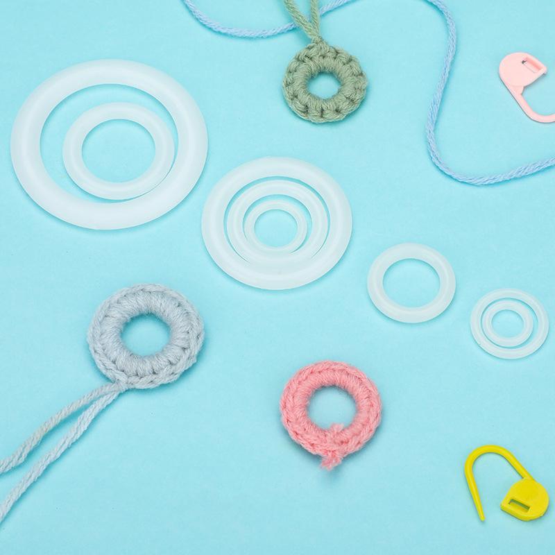 1 Pack Of Diy Crochet Ring Circle Hook Craft Accessories Handbag Plastic Ring Hook 12.7Mm-50Mm Sewing Plastic Ring