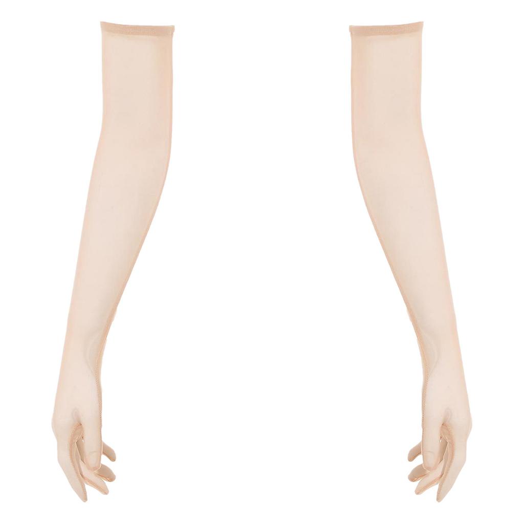 Guantes de Malla Unisex por Encima del Codo Antideslizantes de Dedo Completo para Ópera Cosplay