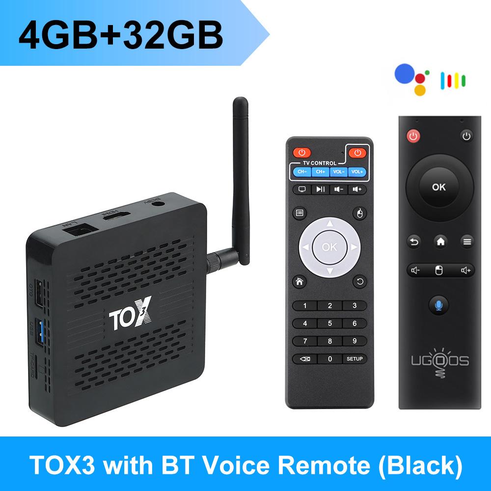 

TOX3 Смарт ТВ-бокс Android 11 4 ГБ 32 ГБ Amlogic S905X4 Двойной Wi-Fi 1000M BT4.1 Поддержка AV1 4K 60 кадров/с Медиаплеер 4G32G&BT RC