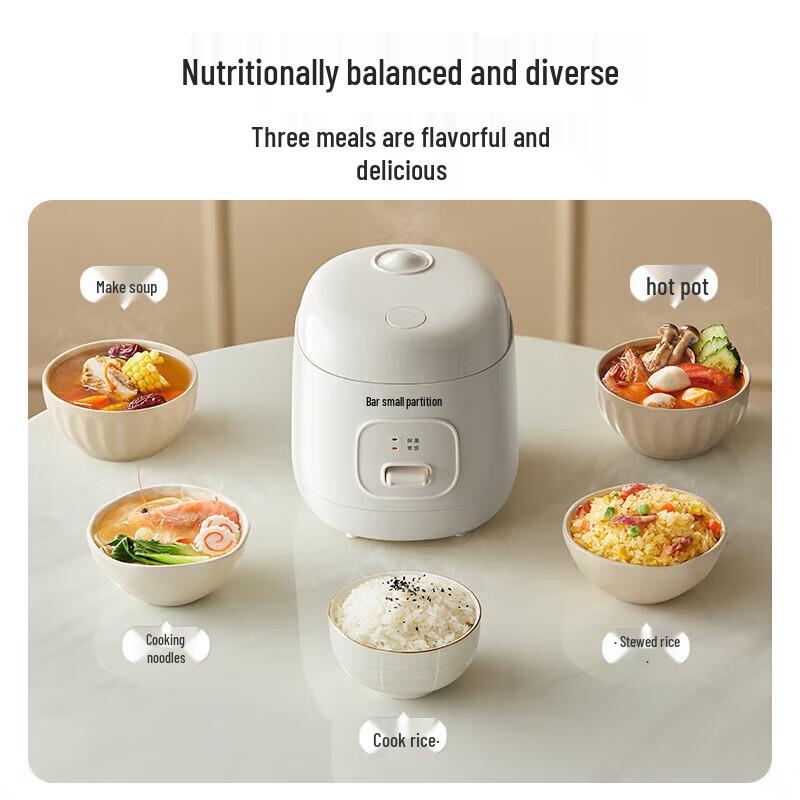Bear 1.2L Mini Multifunctional Rice Cooker CN plug (adapter included)