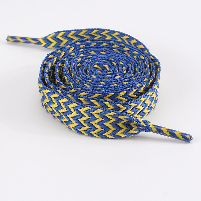 1Pair New 1.5CM Wide Wave Fat Shoelaces Women Men Casual Flat Shoe Laces Replacement Sneaker Lace Shoe Stings Shoelace