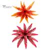 Decorative Branches for Terraces Artificial Fall Fern Plants, 18 Heads Autumn Orange Fake Persian Marine Theme Landscape Decorations Greenery Bushes,