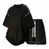 Summer Design Ice Silk Suit Men's Round Neck Loose Short-sleeved Shorts Two-piece Suit
