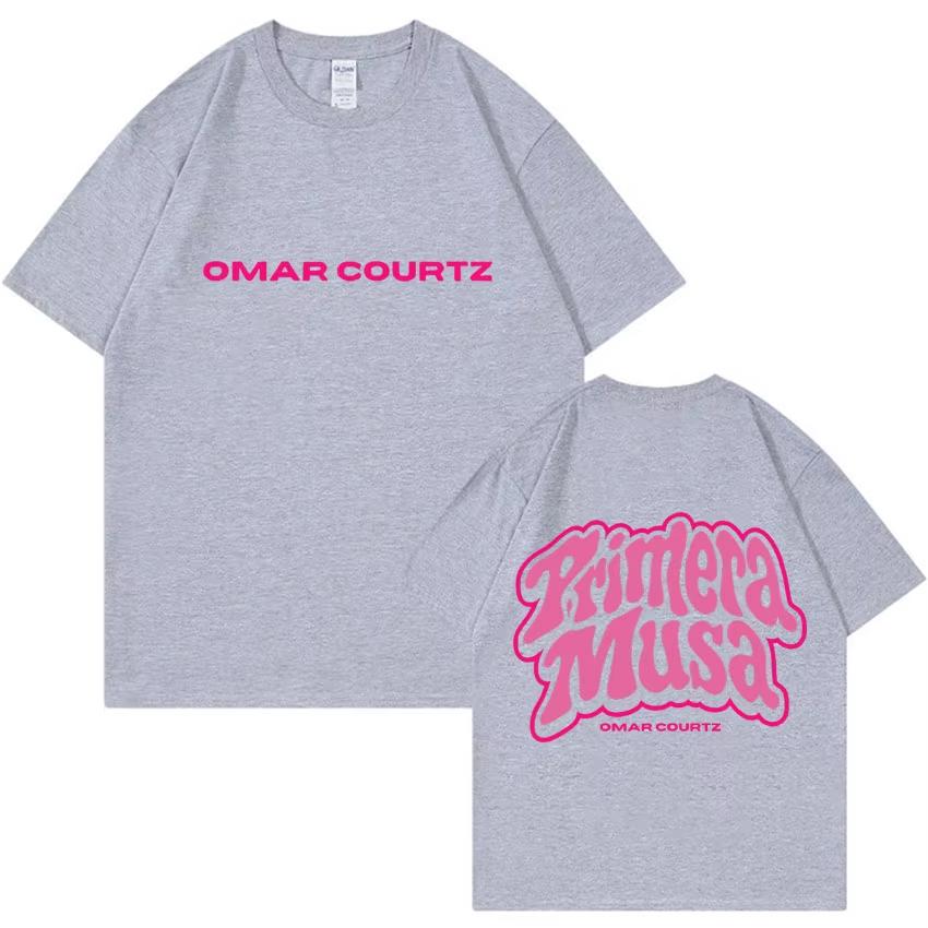 

Fashion Omar Courtz Primera Musa 2025 Album Comfortable T-shirt for Men Women Hip-hop Casual Oversized Pure Cotton T-shirt 4XL