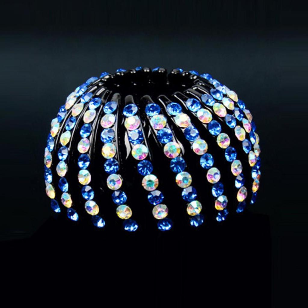 Nid d'oiseau Strass Queue extensible Support de chignon Pince à cheveux Accessoire pour cheveux