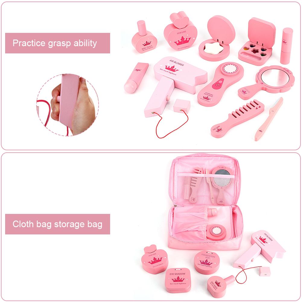 Baby Mädchen Make-up Spielzeug Set Holz Simulation Rollenspiel Kosmetikset Geschenk