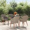 3156730 vidaXL Mobilier de salle à manger de jardin et coussins 5 pcs Marron