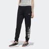 Adidas Favorites Knit Pants Letter Print Elastic Waist Cuffed Casual Pants Women Pants Black FM6189