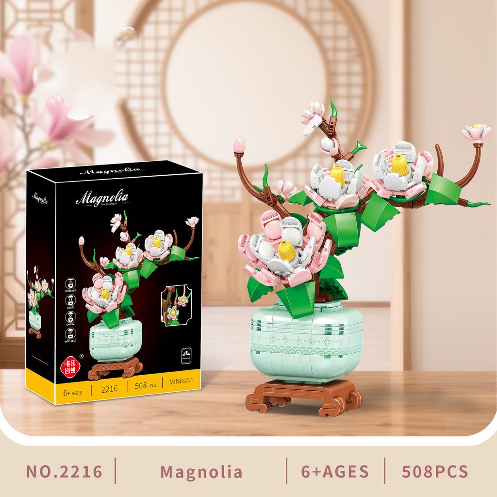 Blumenstrauß Mini Bausteine Konstrukteur Sets Block Modell Puzzle Zusammenbau Steine DIY Heimdekoration Kinderspielzeug Geschenk