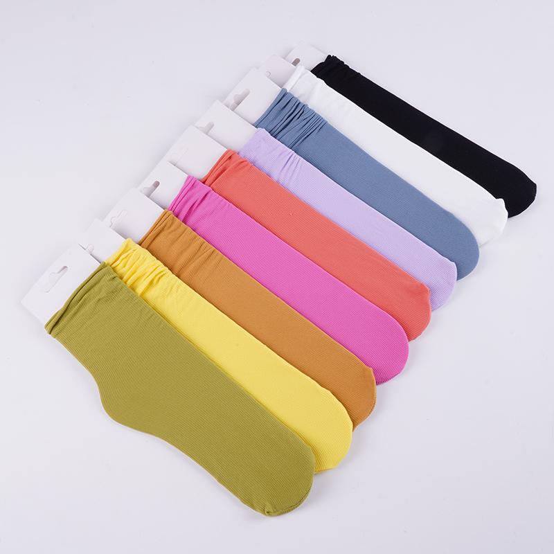 10 Pairs Women's Comfortable Middle Tube Socks Candy Color Sweet Breathable Socks